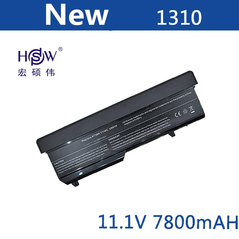 

7800mAh Notebook For Dell Vostro 1310 Battery 1320 1520 1510 T114C T112C 0N241H 312-0724 451-10655 K738H N950C U661H