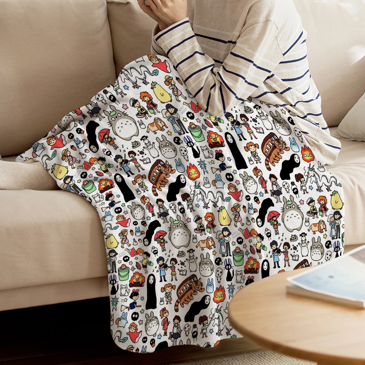 Kawaii Ghibli Doodle Throw Blanket Home Decoration Cute Cartoon Characters Warm Microfiber Blankets For Bedroom Blankets Aliexpress Kawaii Ghibli Doodle Throw Blanket Home Decoration Cute Cartoon Characters Warm Microfiber Blankets For Bedroom Blankets Aliexpress