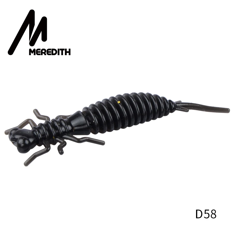 D58 Мягкие приманки MEREDITH Larva, 50 мм, 62 мм, 85 мм, искусственные приманки, силиконовая приманка для ловли червя, приманка для ловли щуки, гольян, плавающая приманка, пластиковые приманки - Цвет: D58