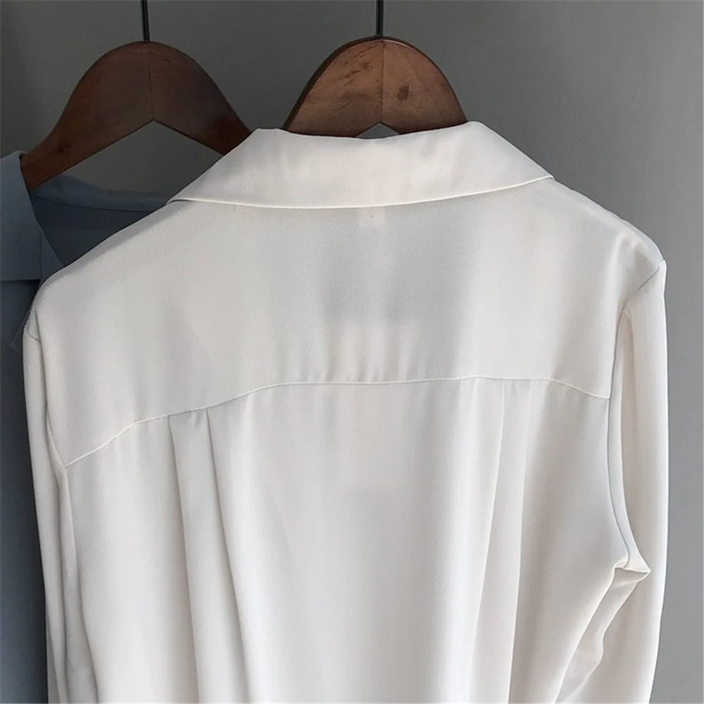 High Quality Blouse Ladies Chiffon Office Career Shirts Tops 2018 Fashion Long Sleeve Blouses Femme Blusa Formal Office Blouse (4)