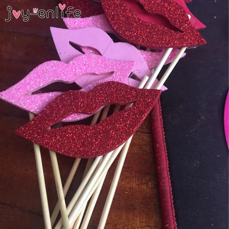 Party Photo Props 10pcs Funny Lip Eva DIY Photo Booth Props For Adult Bachelorette Party Hen Party Bridal Shower Wedding