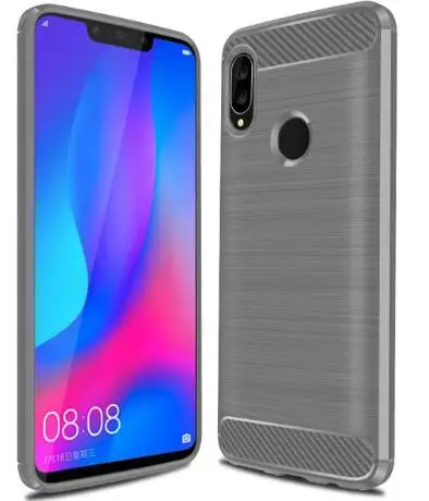 Для Huawei Nova 3i и 3 4 чехол + закаленное стекло Мягкий ТПУ гель кожа углеродное волокно