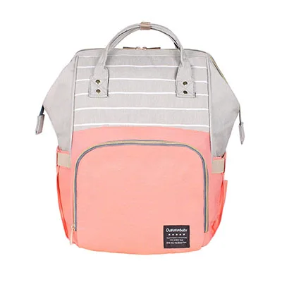Модная сумка для подгузников для мам и мам, Большая вместительная водонепроницаемая сумка для путешествий, дизайнерская сумка для детской коляски - Цвет: Pink