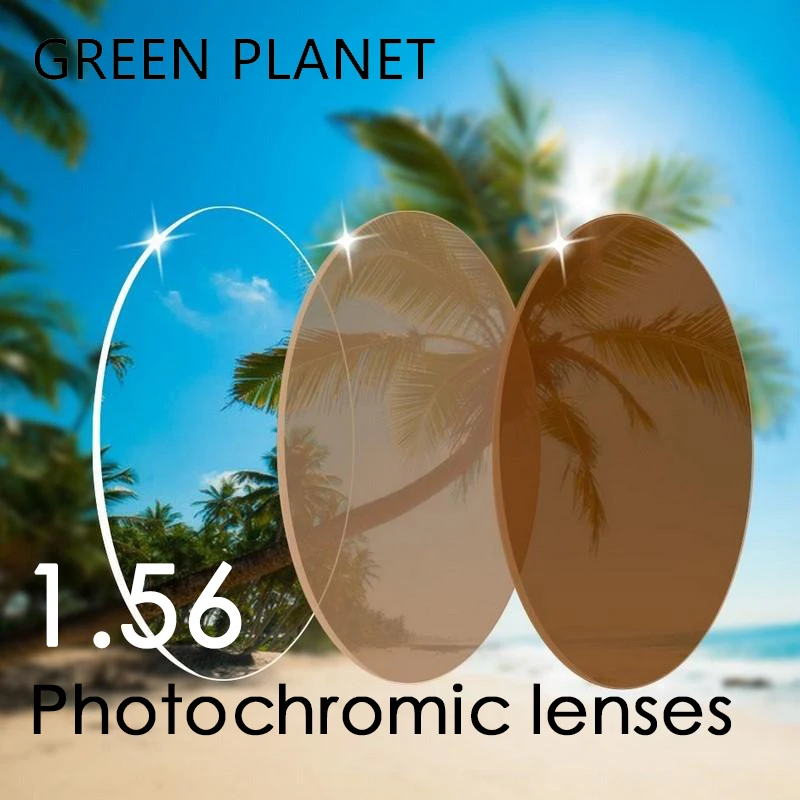 1.56 Index Photochromic Glasses Lens Prescription Transition Grey Brown