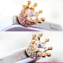 Marsnaska Универсальный 3,5 мм Корона алмаз Анти-пыль разъем Телефон Анти-пыль разъем для iPhone аудио наушники разъем для наушников