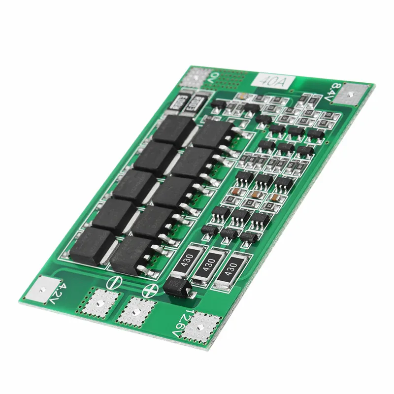 Защитная плата PCB BMS для зарядки литий ионных батарей 3S 40A двигателя перфоратора
