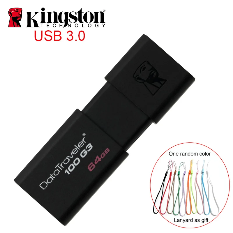 Kingston Usb 64gb Flash Drive Usb3.0 Pendrive Flash Memory High Speed U Disk Drive Black Cle Usb