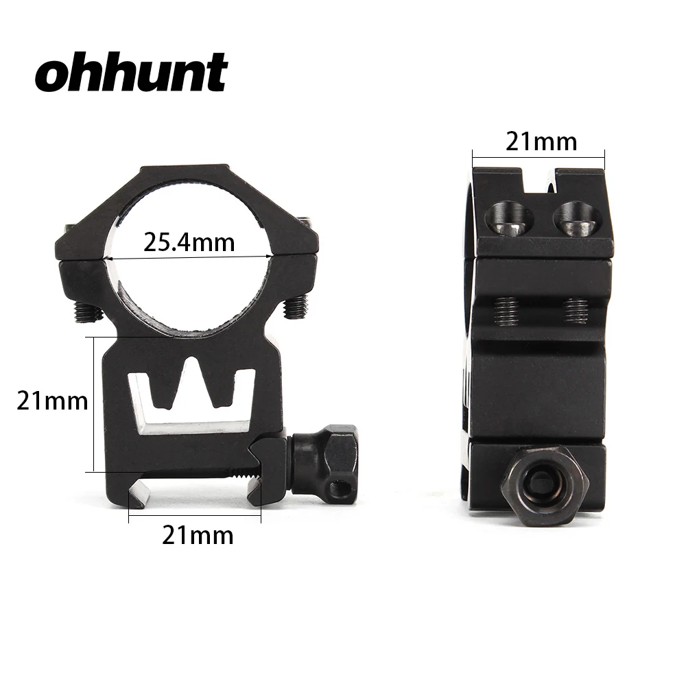 Ohhunt охотничий прицел крепление 2 шт. средний профиль Picatinny Weaver Rail Mount кольца Охотничьи Аксессуары для тактического Riflescope