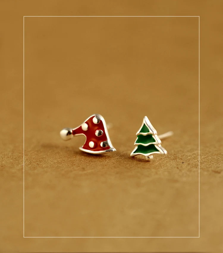 Женские серьги в виде рождественской елки|earrings for women|earrings for925 sterling |