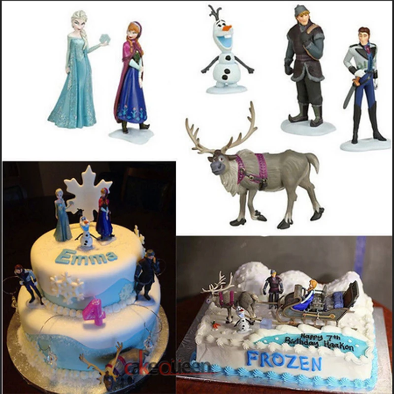 

Princesses Toys Cake Topper for Gril Birthday 5pcs Snow White Elsa Ariel Bella Tinker Bell Pvc Action Figure Doll Kids Toys Gift