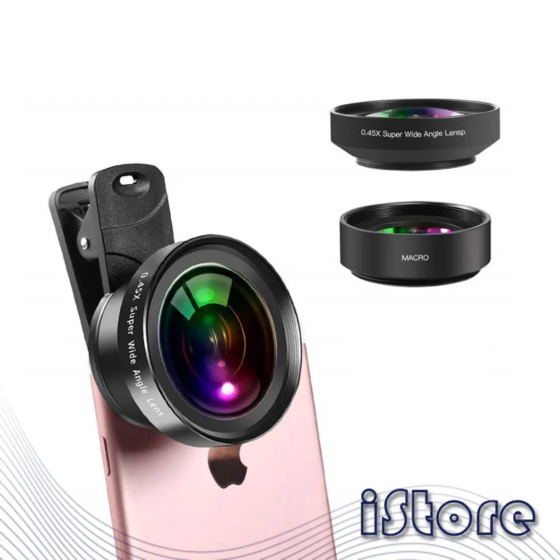 

Universal mobile phone lens wide-angle function macro function 2-in-1 lens