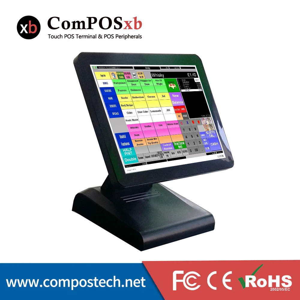 Самая низкая цена 1" электронный кассовый аппарат сенсорный экран Ресторан POS машина для фруктового магазина Кофейня