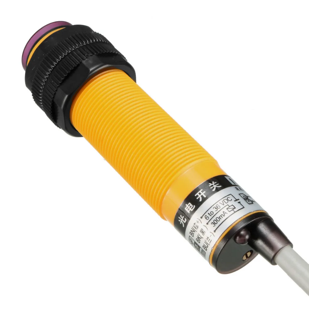 

Uxcell 300/400mA Photoelectric Switch Infrared Ray Diffuse Reflection Optical Sensor Switch PNP NO DC NO/NC DC 6-36V AC 90-250V