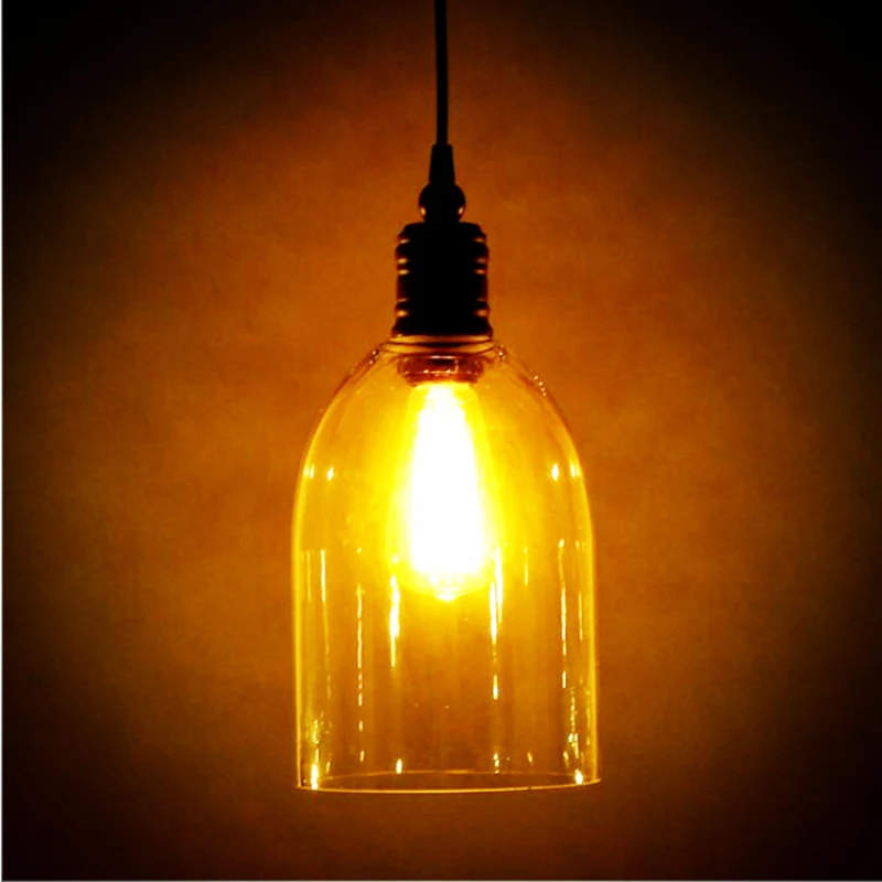 

American style High Quality Glass Lampshade Easy To Install Creative Chandelier Restaurant/Bar/Bedroom/Living Room E 27 4 W