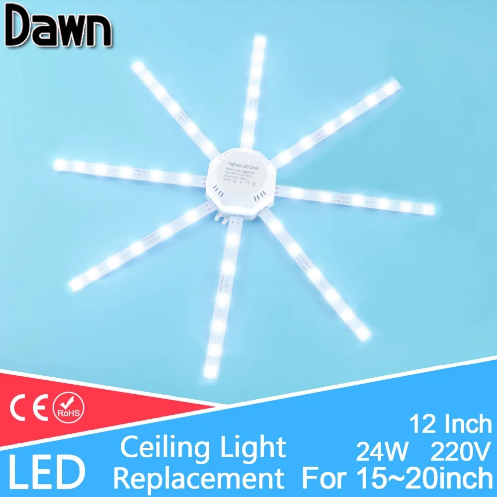 

24w 12Inch Surface Mounted Ceiling Lamp Replacement Led Panel Lampada Led 220v With Driver Octopus Round Bathroom Led Wall Lamp