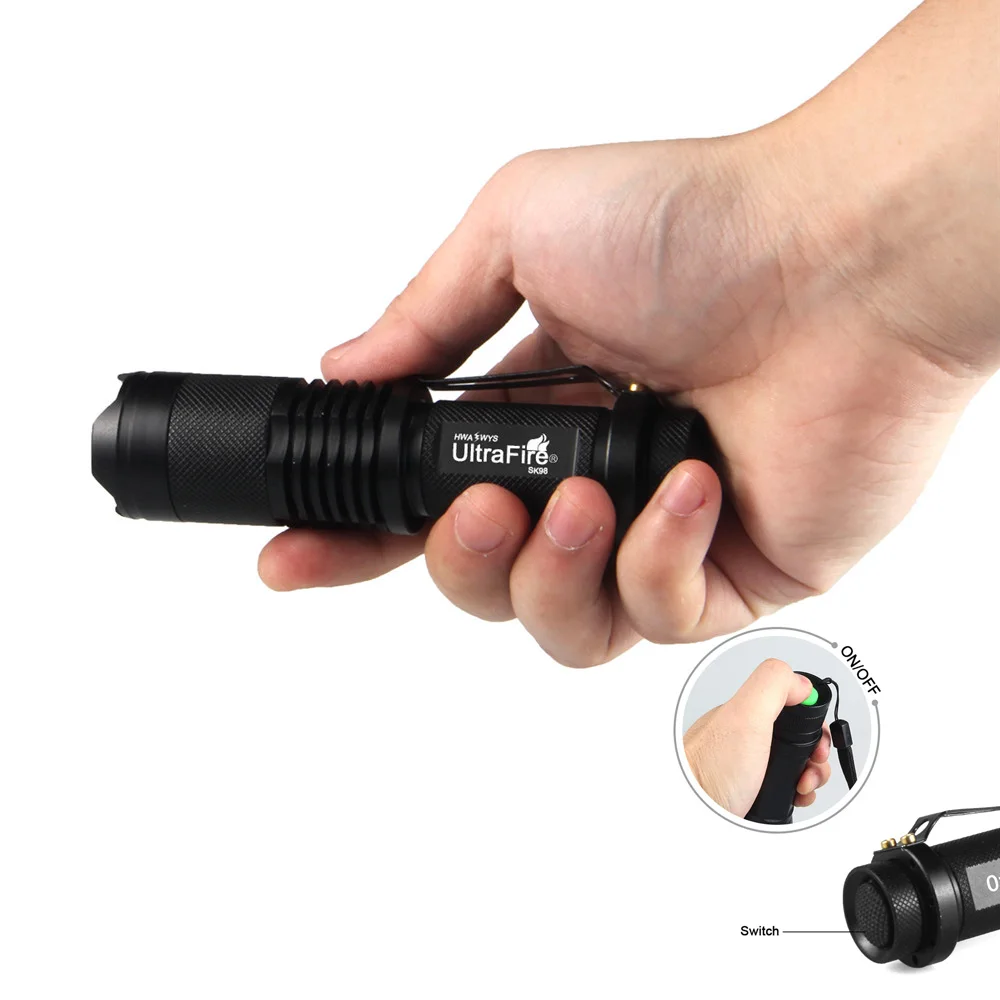 UltraFire SK98 IR850NM ИК водонепроницаемый регулируемый фокус светодиодный светильник-вспышка для 18650 батареи, светильник ночного видения, заполняющий светильник, камера