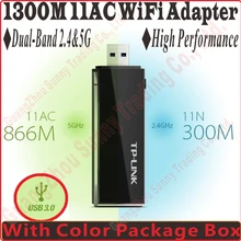 Китайская прошивка 1300 Мбит/с TP-Link 11 AC двухдиапазонный Wi-Беспроводной USB3.0 адаптер 2.4GHz5GHz двухдиапазонный адаптер