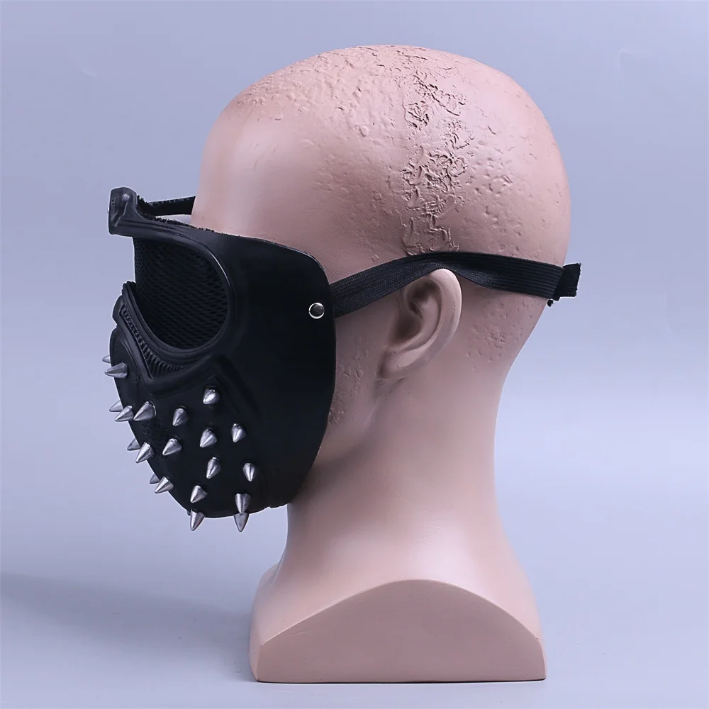 Watch Dogs 2 Mask Marcus LED Light Mask Rivet Face Mask Cosplay Handmade Mask6