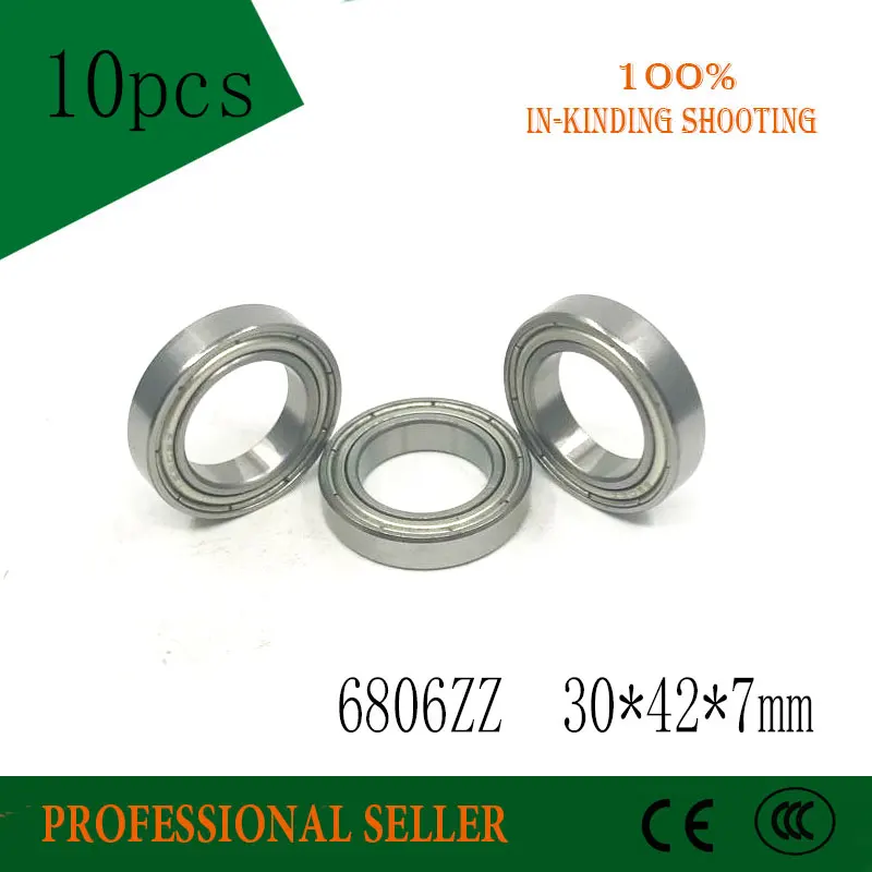 

6806ZZ Bearing 10PCS 30x42x7 mm Thin Section 6806 ZZ Ball Bearings 61806 Z 6806Z