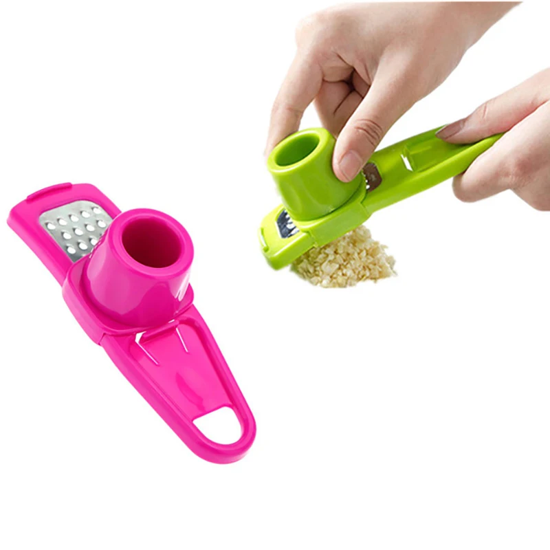 1 font b pc b font Random Color Garlic Press Multi functional Grinding Garlic font b
