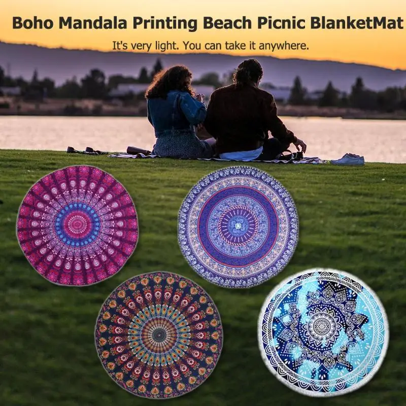 Boho Мандала Печатный гобелен навесной пляж одеяло для пикника йога коврик для сна многофункциональная палатка для кемпинга путешествия Mattres