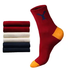 5 пары мужских носков Осень новинка зимы Цвет смешанные Для Мужчин's Повседневное дышащие теплые носки студенты моды запах устойчивостью