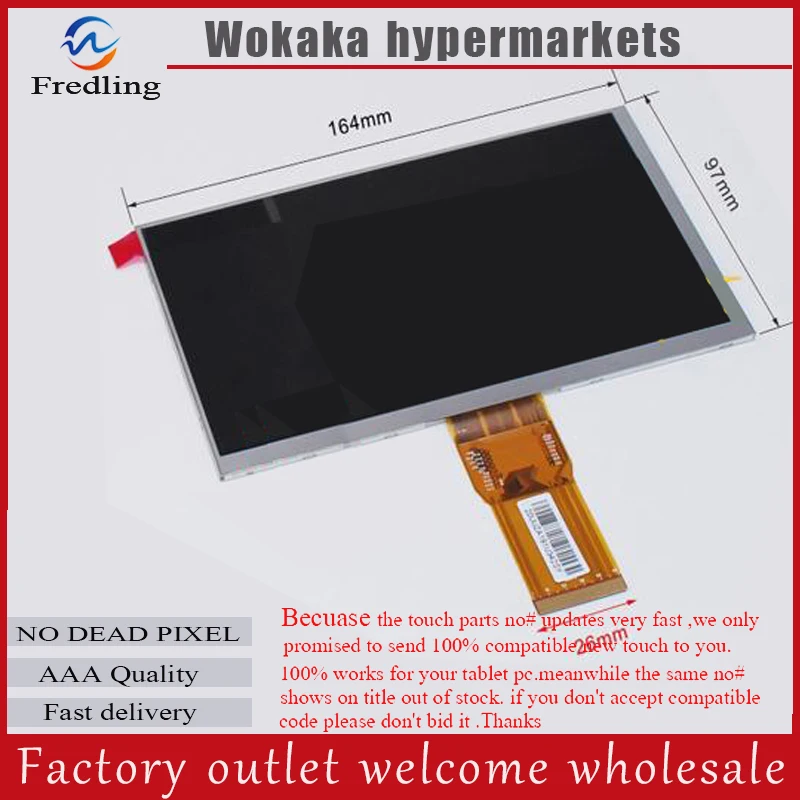 

New 7" 164*97mm HD 1024 * 600 Digma Optima M7.0 TT7008AW Tablet lcd display screen Sensor Replacement Free Shipping