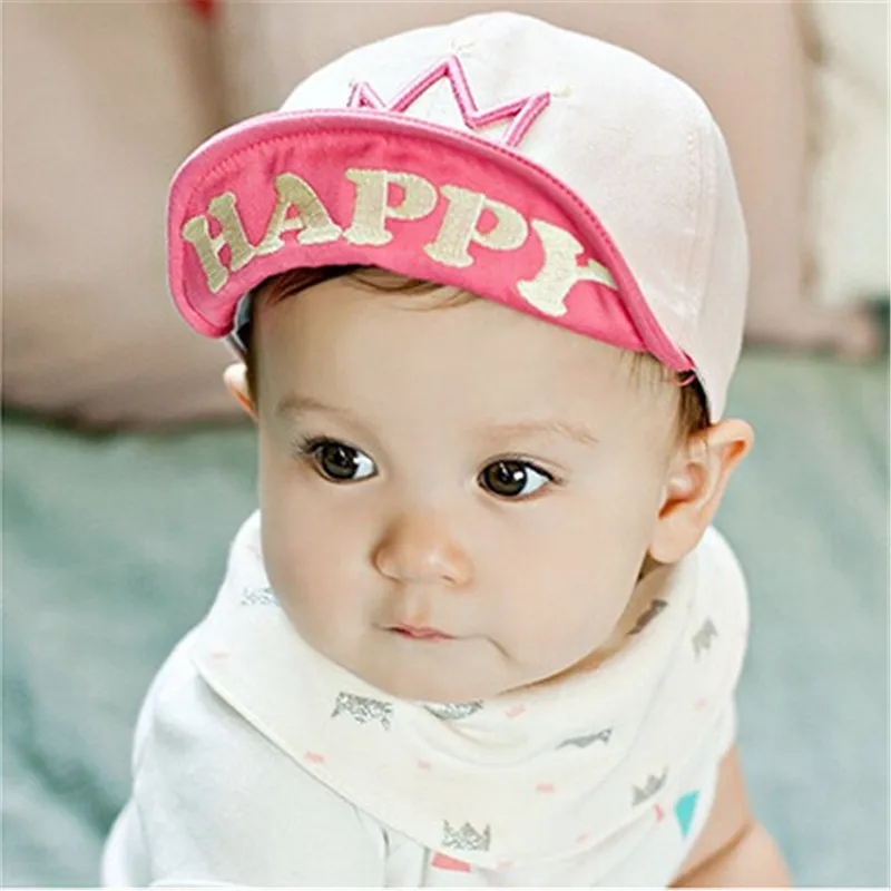 2017 Spring and summer children hat crown soft cotton infant sun hat along the peaked cap and