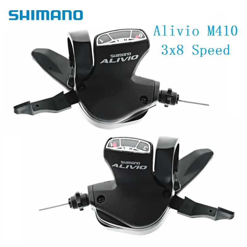 Велосипедный переключатель оригинальный SHIMANO ALIVIO SL M410 рычаг переключения 3*8 24 скорости MTB Горный рычаг для обвеса велосипеда левый 3 правый 8