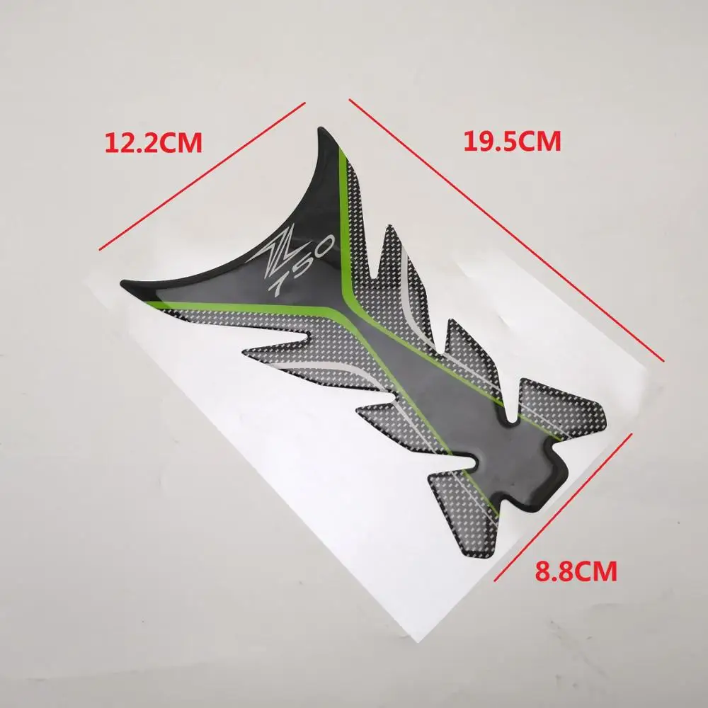 Углеродное волокно 3D коврик для бака мотоцикла Tankpad Защитная Наклейка Kawasaki