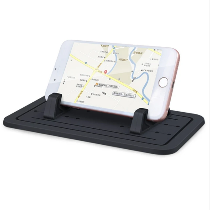 

HYT Car Phone Holder Anti- slip Silicone Pad Magnetic Charging Stand Base For iPhone Android Charging Cable Phone Support