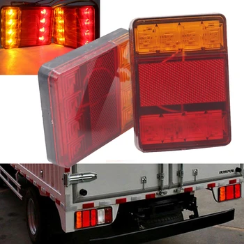 

2pcs 12V Car Truck LED Rear Tail Light Warning Lights Rear Lamp for Trailer Caravans UTE Campers ATV Boats Waterproof Durable