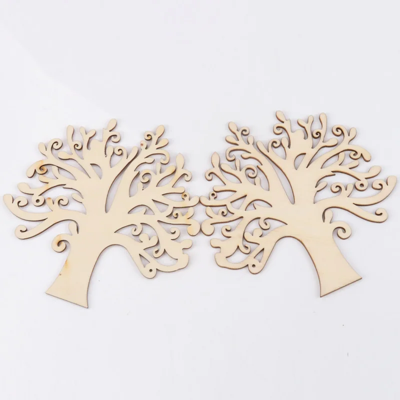 

1Pcs Natural Blank Carved Wood Pattern for Home Craft Decoration 12x14cm Big Size Life Tree Wooden Scrapbooking Craft