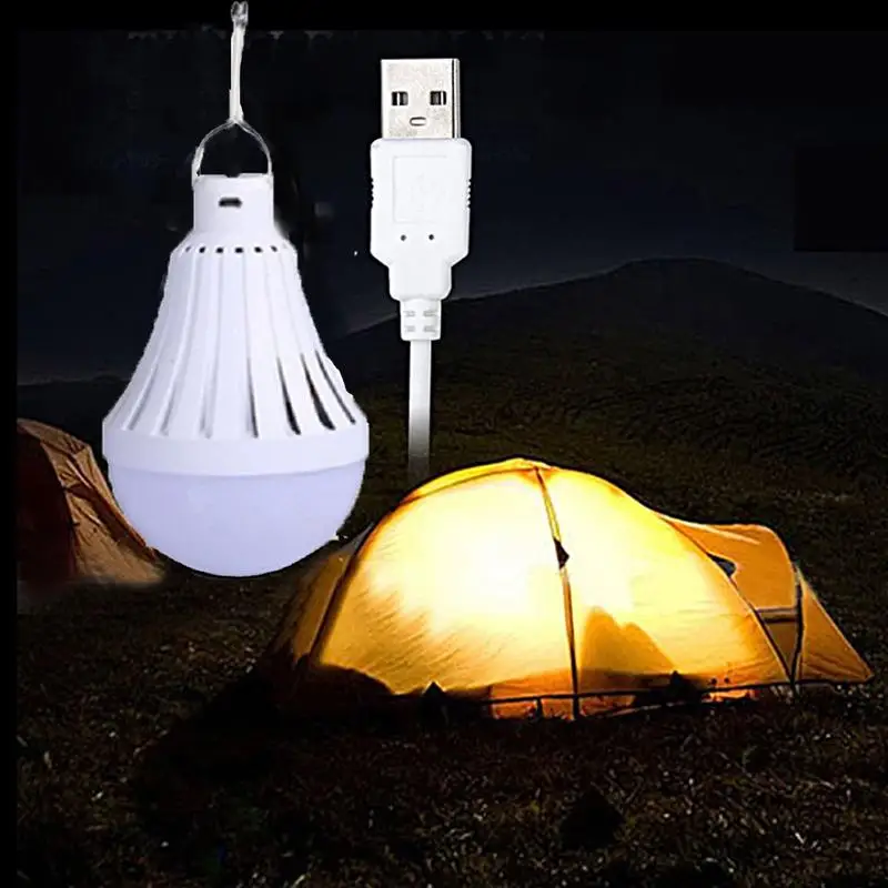 USB Rechargeable LED Bulb Light 110V 220V 10W 20W 30W 40W Smart Emergency Lamp Outdoor Lighting for Fishing Camp  (10)