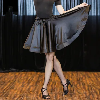 

Latin Dance Skirt For Women Children Fishbone Design Samba Skirts Cha Cha Professional Competition Ballroom Costumes Female