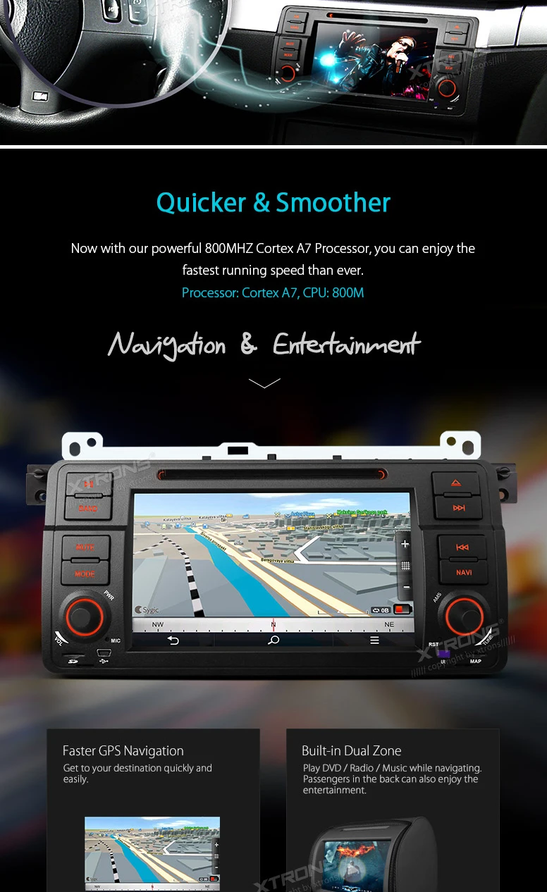 Cheap 7" Car DVD player for BMW E46 1998-2006 &BMW E46 M3 2000-2006 with Built-in Vehicle Standard DAB+ Module & Bluetooth 4.0 Support 8