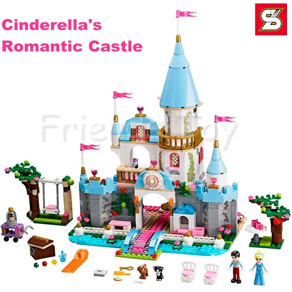 

669pcs Cinderella's Romantic Castle Princess Series Building Brick Block Toy Minifigs Girls Friends 41055 Compatible With Lego