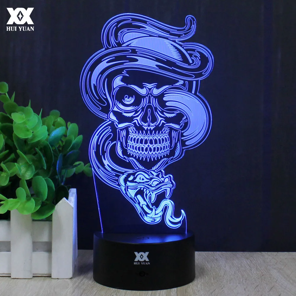 Halloween Steampunk Style Skull Resin Decor, 7 Colors