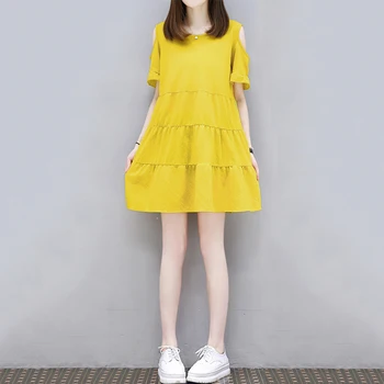 

Sexy Hollow Out O Neck Ruffle Draped Dress Women High Waist Short Dress Summer Nice Elegant Casual Dresses Vestidos 7Q1843