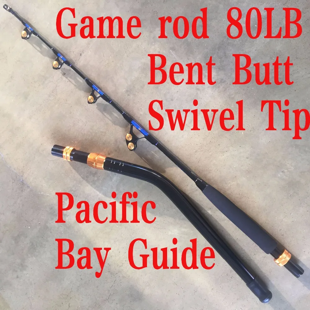 

Lurekiller Pacific Bay 37kg 80lbs Swivel Tip Guide Game Rod Trolling Rod Bent Butt Boat rod 1.65M