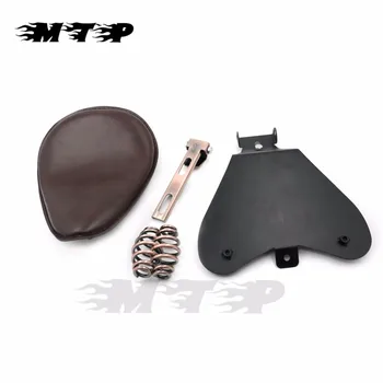 

For Suzuki Harley Sportster 883 1200 XL 2010-2015 Motorcycle Leather Cushion 3" Solo Spring Seat Bracket Mount Baseplate