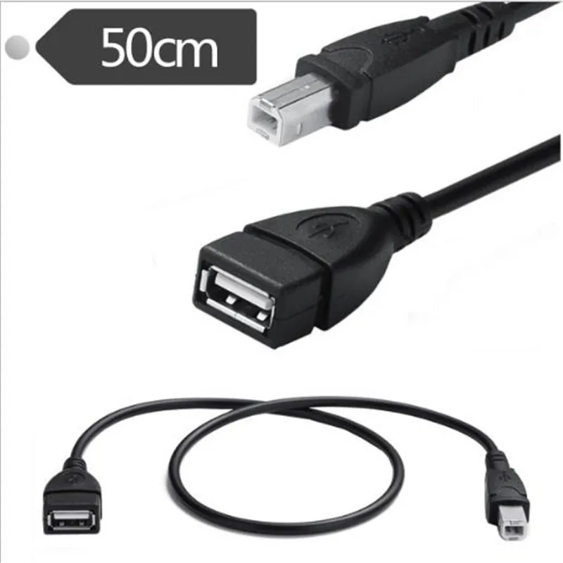 

USB interface printer scanner mobile hard drive cable A female to BM square port USB female to B public data line computer