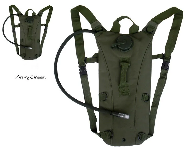 Военная Униформа Тактический Пеший Туризм Отдых Молл гидратации рюкзак Молл 2.5l гидратации тактические мешок для воды - Цвет: green