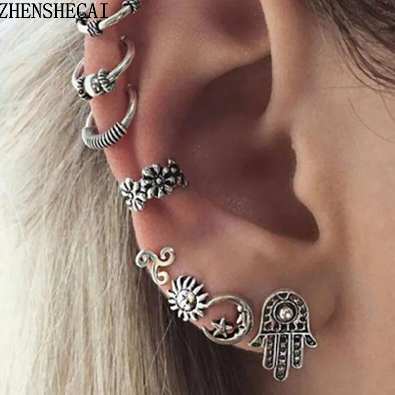 

2017 Long Earrings Fashion Sliver color Vintage Punk Ear clip Simple Tassel boucle d'oreille Jewelry Wholesale e0262