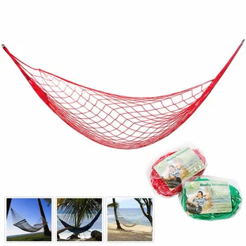 

Mesh Hammock With Rope Nylon Net Hanging Sleeping Bed Camping Equipment For Outdoor Travel Camping
