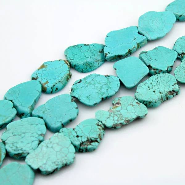 Charming 30mm 40mm Freeform Slab turquoises Beads 10pcs beads a lot