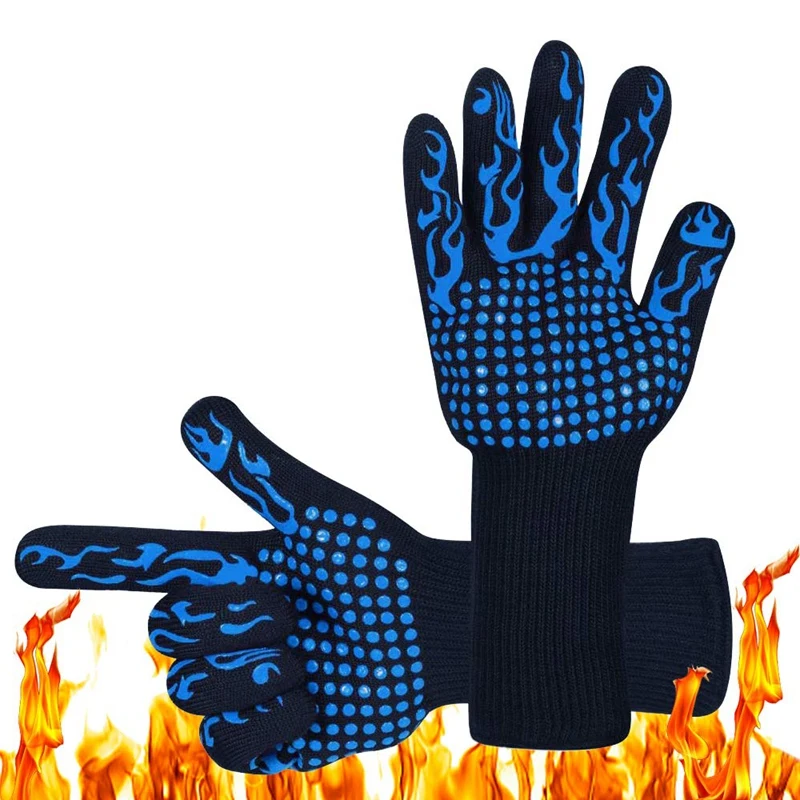 Перчатки для барбекю высокая термостойкость гриля Прихватки для мангала духовка силиконовые перчатки приготовления, кухня, выпечки
