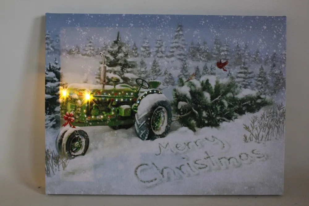 free shipping Wall Art with LED Canvas Print , fiber optic car picture