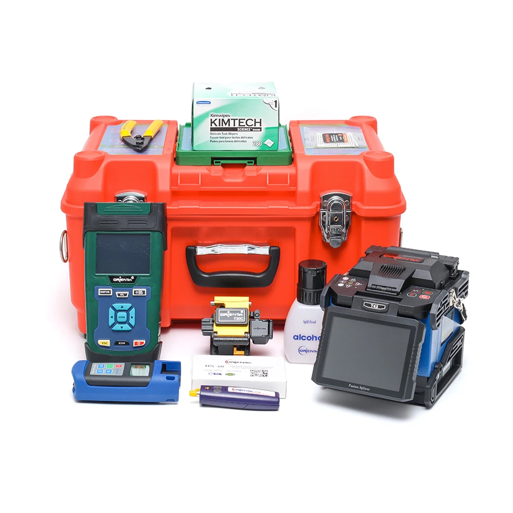 Бесплатная доставка ориентек Fusion Splicer T43 + K330 рефлектометр SM 1310/1550nm 32/30 дБ Мини OTDR