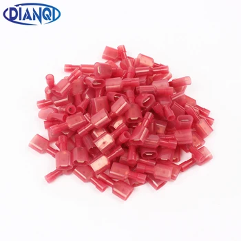 

DIANQI MDFN1.25-250 MDFN1-250 NYLON brass Male Insulated Spade joint Cable Wire Connector 100PCS suit 0.5-1.5mm2 22-16AWG MDFN
